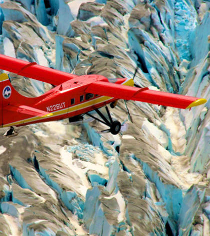 Operation IceBridge Alaska flies a lidar survey over the glaciers. (Credit: Chris Larsen)