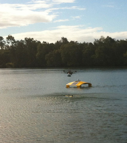 An 'Inference' system in the water. (Credit: QUT Media)