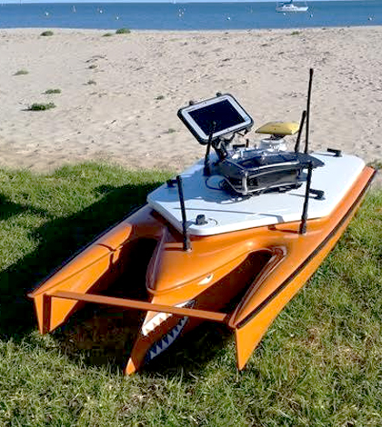 A BE Surveys Group bathymetric survey boat. (Credit: Daniel Baker, BE Surveys)
