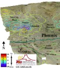 Groundwater pumping is changing surface levels in Phoenix. (Credit: ASU)