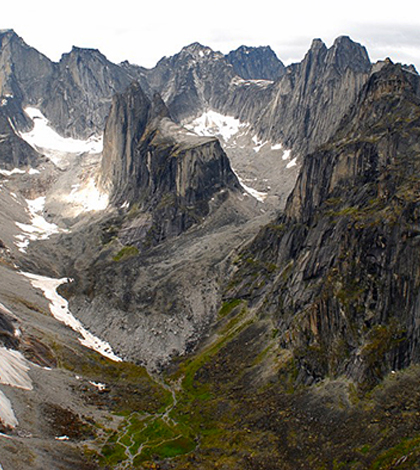Canada's Cirque of the Unclimbables along the border of the Yukon and Northwest Territories. (Credit: Ed Struzik)