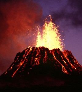 The Pu'u 'O'o volcano on Kilauea, Hawaii. (Credit: USGS)