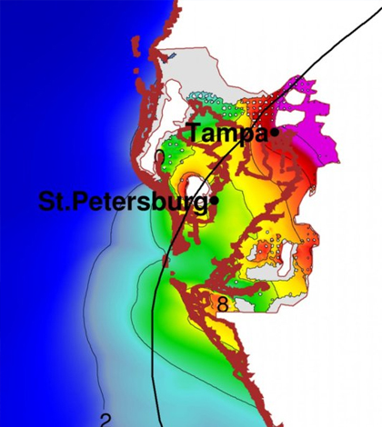 Researchers predict significant increases in tropical storms by the end of the century. (Credit: Ning Lin, Kerry Emanuel)