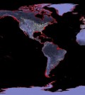 Project 6-meter sea level rise represented in red. (Credit: NASA)