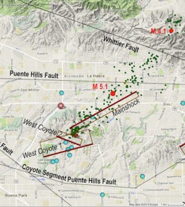 A new study suggests that a magnitude 5.0 or greater earthquake is likely in the Los Angeles area in the next few years. (Credit: JPL)