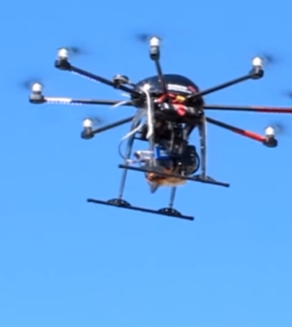 An unmanned aerial vehicle that Northern Arizona University scientists plan to use in future snowpack research. (Credit: Northern Arizona University)