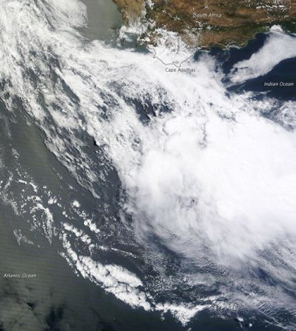 The dead zones found are similar to the one pictured from the Moderate Resolution Imaging Spectroradiometer on NASA's Terra satellite in late 2011. (Credit: NASA Earth Observatory)