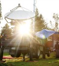 Scientists test a Doppler-on-Wheels at Lake Quinault on the Olypmic Peninsula. (Courtesy of Erika Schultz / The Seattle Times)