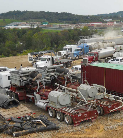 A fracking operation on the Marcellus Shale Formation in Pennsylvania. (Credit: Public Domain)