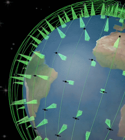 Proposed constellation of satellites with thermal infrared imaging sensors that would locate wildfires. (Credit: Quadra Pi R2E)