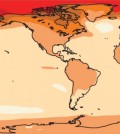 Map showing the increase in regional average temperatures when the global average temperatures reach 2 degress Celsius above pre-industrial levels. (Credit: University of South Wales)