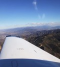 UC Davis scientist and pilot Stephen Conley flies over Aliso Canyon to measure methane from nearby natural gas storage facility. (Credit: Joe Proudman / UC Davis)