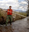 Rhett Jackson and other professors at the University of Georgia, check stream water quality in the Upper Little Tennessee River Basin in the southern Appalachian Mountains. (Credit: University of Georgia)