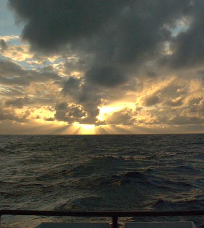 View from the deck of the R/V Oceanus. (Credit: Jim Moum / Oregon State University)