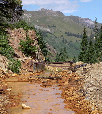 Location in the Colorado mountains where Axis Geochemical is working on chemical characterization and methods for treatment of acid mine waters. (Credit: David Levy / Axis Geochemical)
