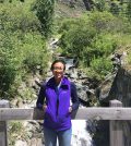 Lauren Lowman at the Alpine Summer School Course XXIII on Land-Atmosphere Interactions in Valsavarenche, Aosta Valley, Italy. (Credit: Lauren Lowman)