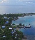 The town of Jabor on Jaluit Atoll, Republic of the Marshall Islands. (Credit: Jeffrey P. Donnelly / Woods Hole Oceanographic Institution)