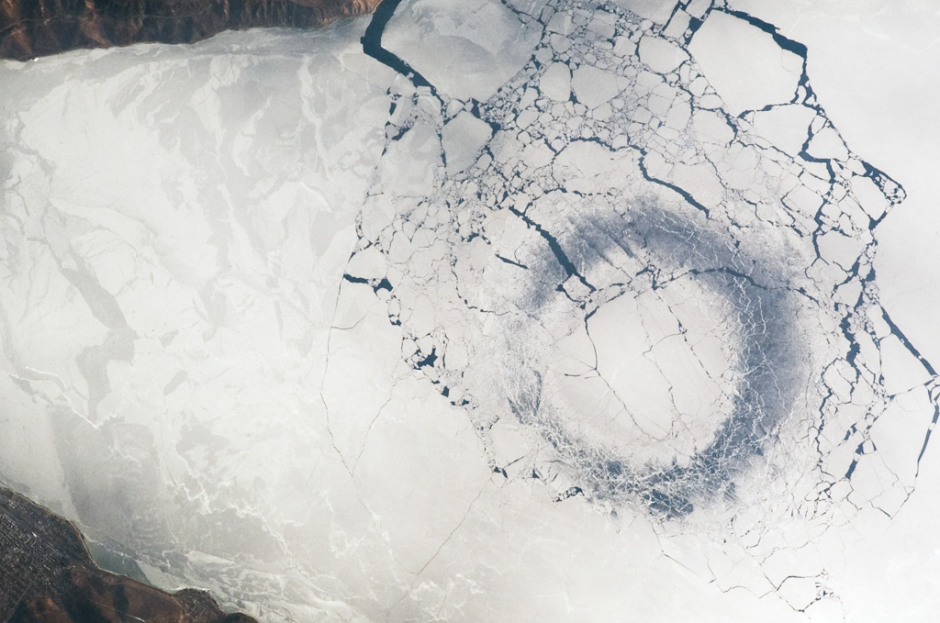 lake baikal ice circles