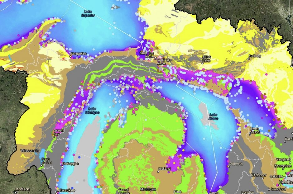 geospatial database great lakes university of michigan