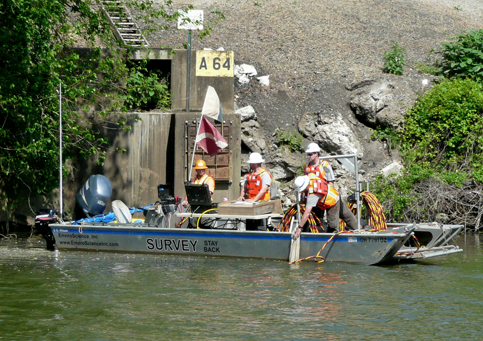 A team of divers on a boat about to conduct a mussel survey