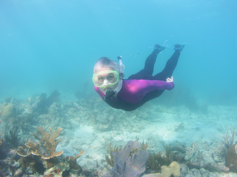 Dr. Andréa Grottoli snorkeling