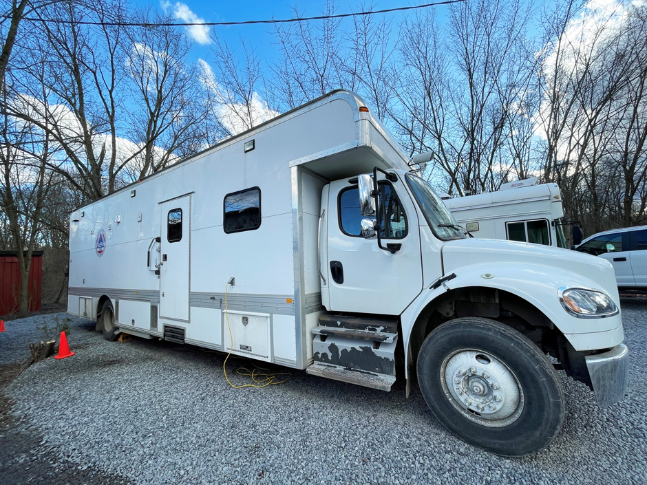 EPA’s Trace Atmospheric Gas Analyzer (TAGA) is used for advanced air monitoring near the derailment site.