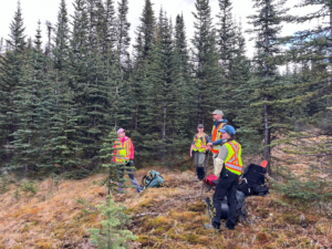 NRCan wildfire researchers conducting fieldwork in Nahanni National Park Reserve, Northwest Territories