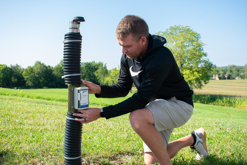 Diver-Link install at the Fondriest Environmental Field Station.