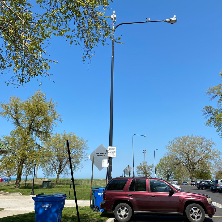 Lufft WS600 station at 63rd Street Beach, Chicago. 