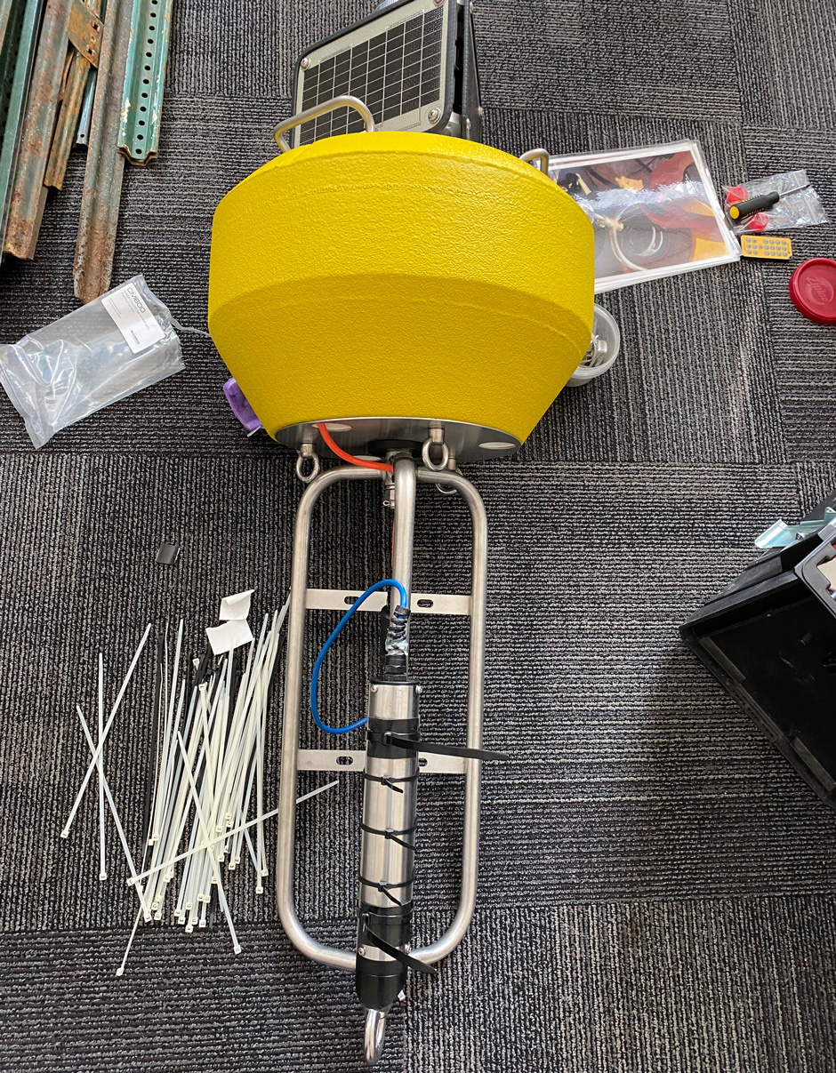 CB-75-SVS buoy assembly at the Chicago Park District Office. 