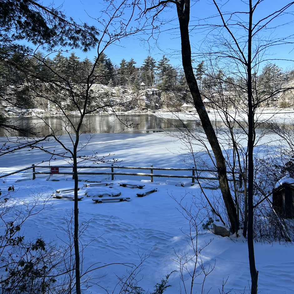 Open water portion of Mohonk Lake on January 17, 2024.