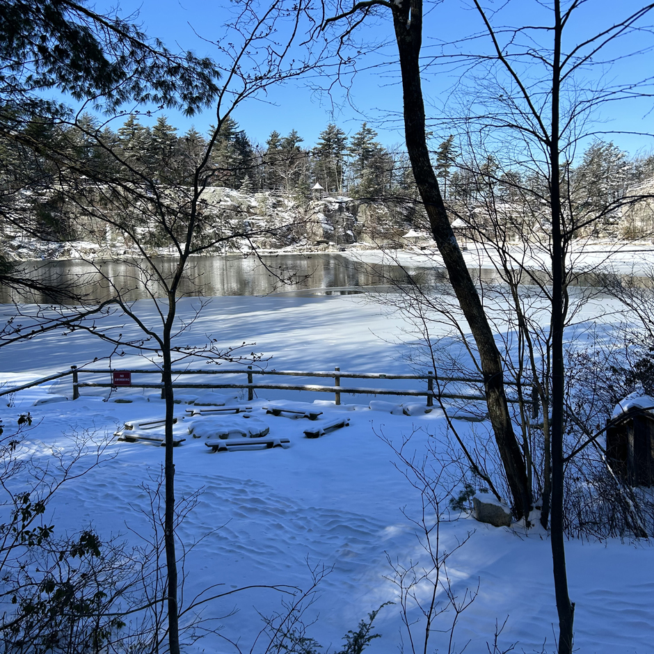 Open water portion of Mohonk Lake on January 17, 2024.