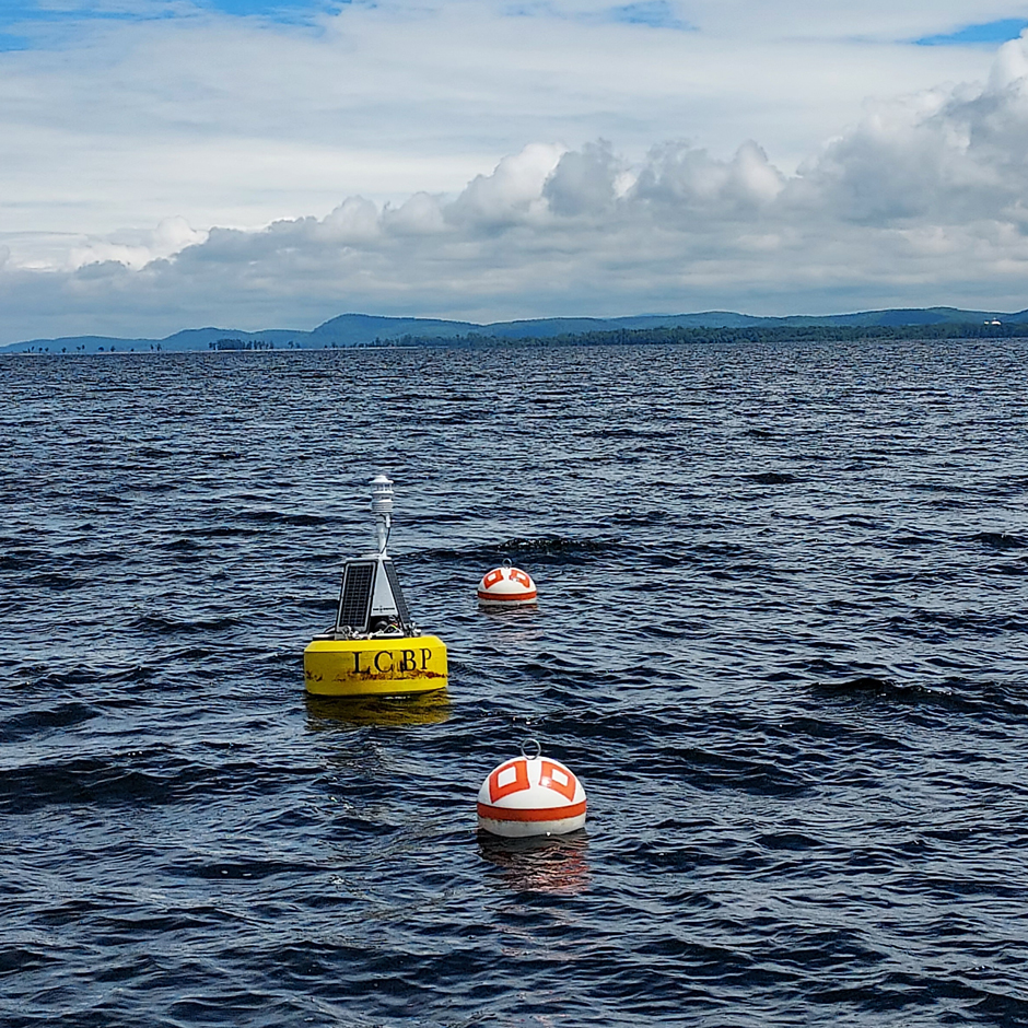 LCRI bouy deployed on Lake Champlain.