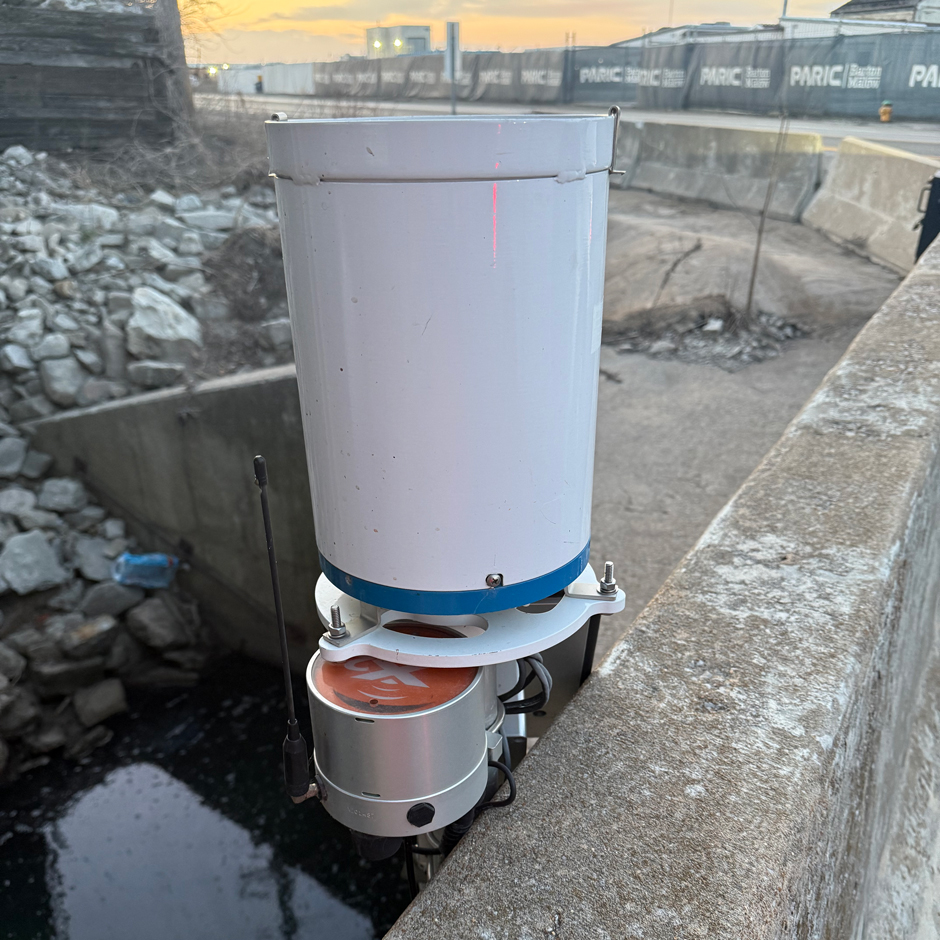 The location of the NexSens X2 flood monitoring system above Coldwater Creek.