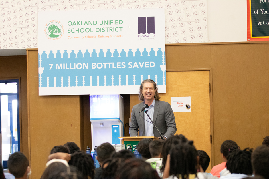 Rich "Raz" Razgaitis speaking at Oakland Unified School District.