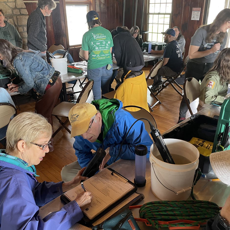 Volunteers getting hands-on training at PCS's 2025 CWAT Kickoff Event.