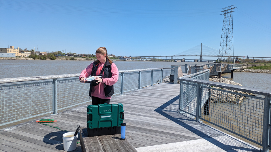 CWAT volunteers monitor a wide variety of sites, inclduding urban locations like Glass City Metropark in downtown Toledo.