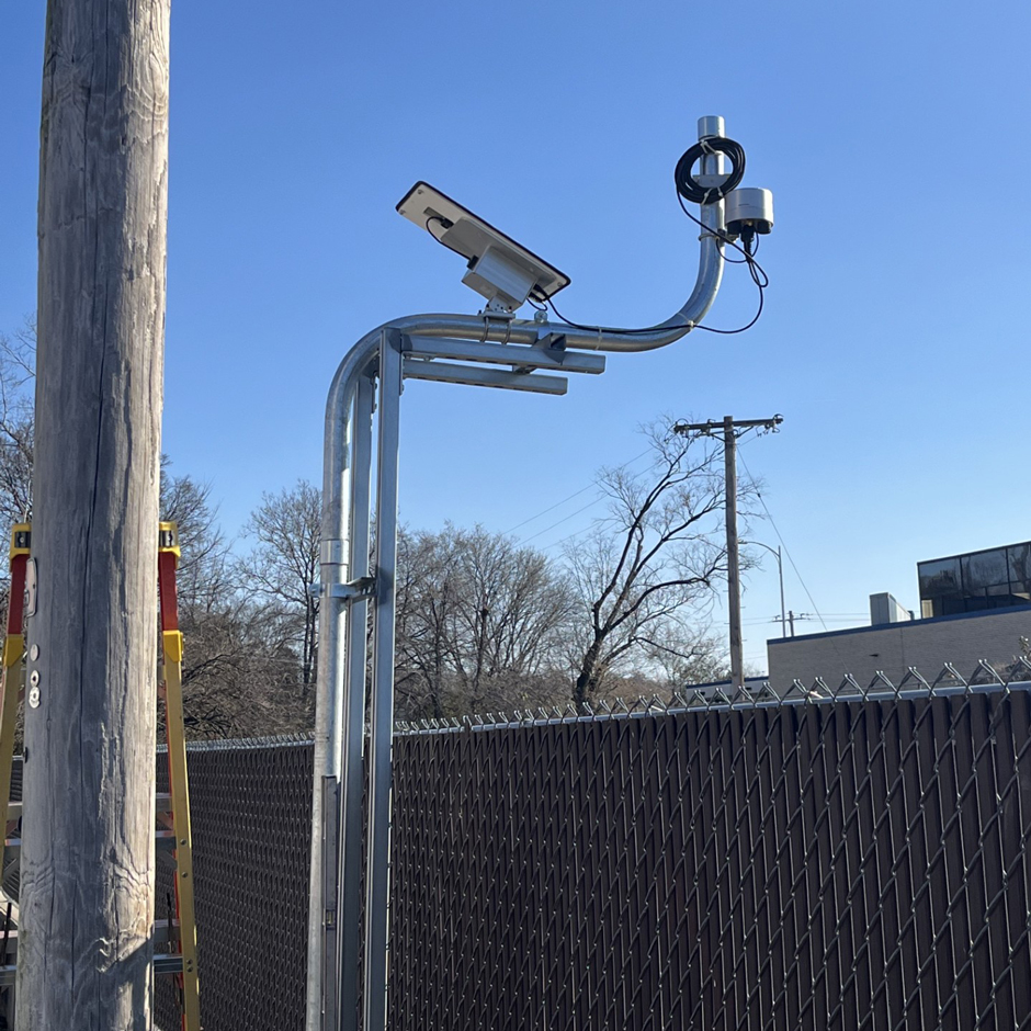 Installation underway of the sensor systems. These provide live data to provide predictions of local flash flooding.