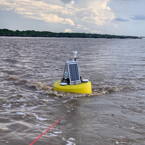 CB-450 buoy being towed to location in Guyana.