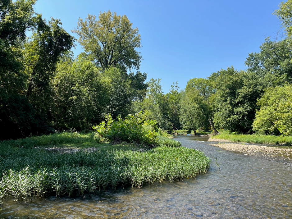 Water quality and biological assessments were conducted at a site on Big Walnut Creek near Obetz, OH during the 2023 Middle Scioto River survey.