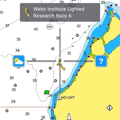 Location of the Webb Institute buoy.